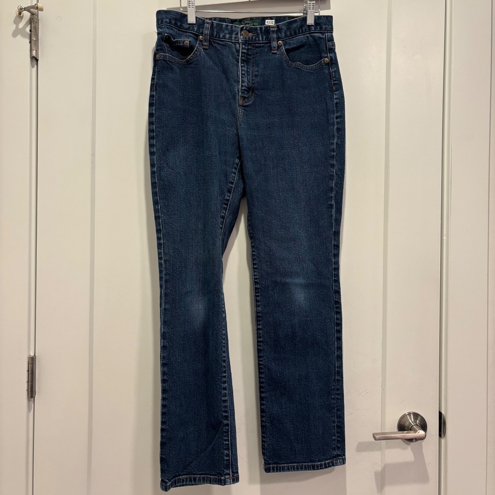 Lauren Ralph Lauren Straight Leg Jeans Dark Wash Blue Denim Size 10